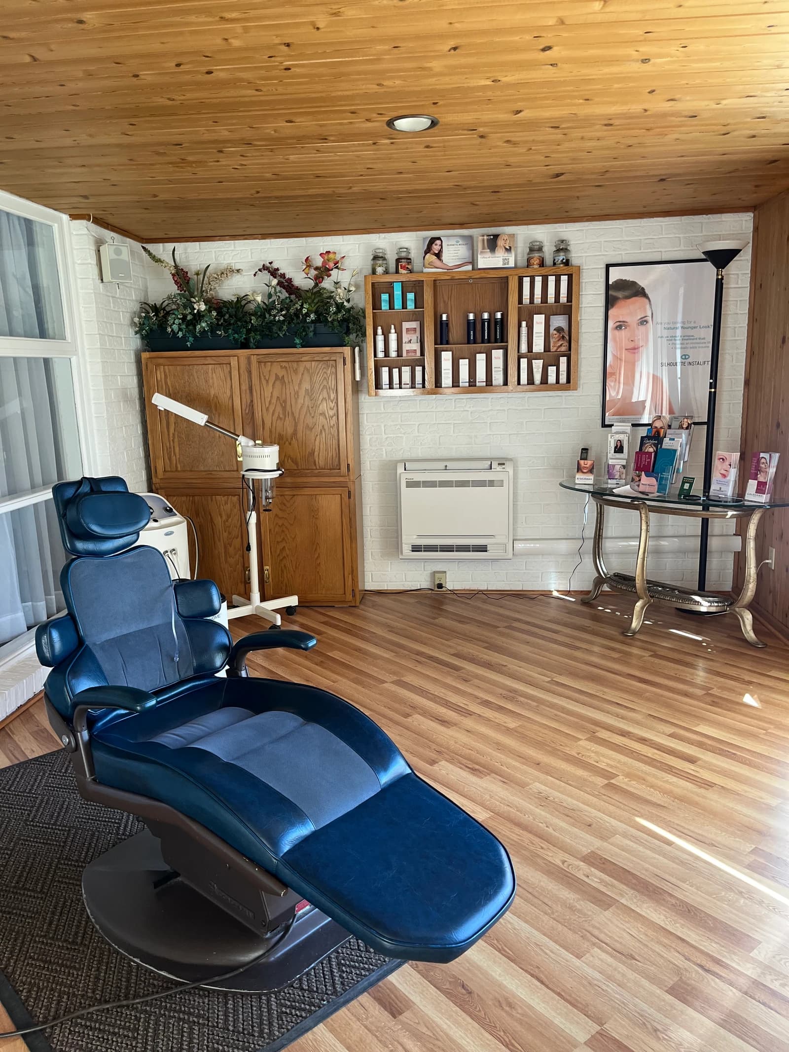 Enhancements skincare room for oxygen facials, microdermabrasion, and chemical peels